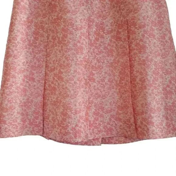 Banana Republic Women's Pink Floral Silk Lined A-Line Skirt - Picture 3 of 12